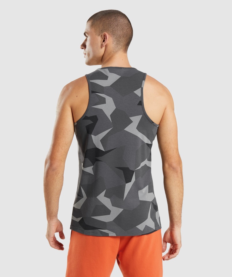 Gymshark Kritikus Tank Fekete Nyomat