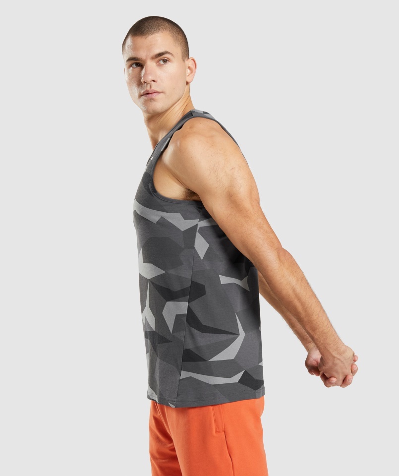 Gymshark Kritikus Tank Fekete Nyomat