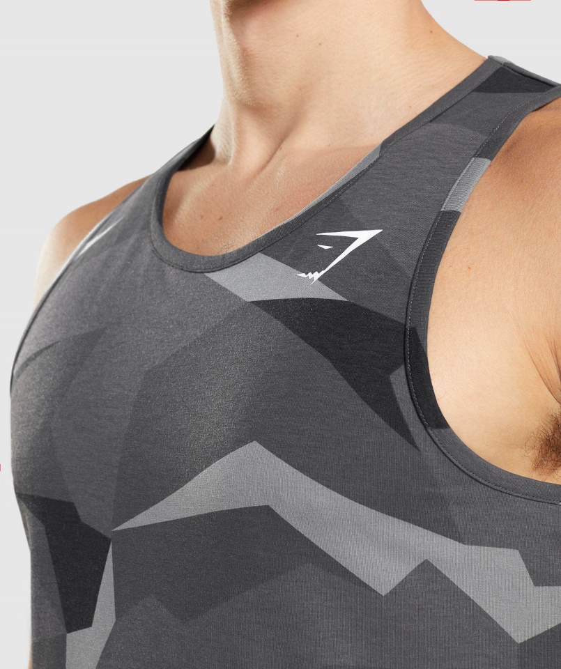 Gymshark Kritikus Tank Fekete Nyomat