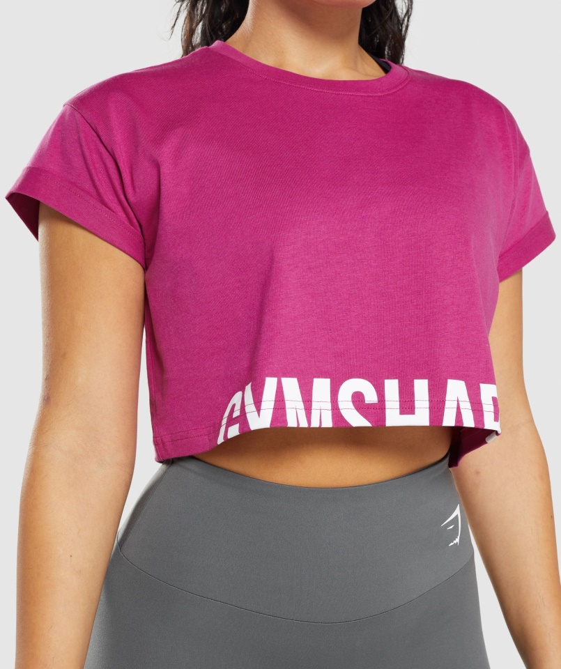 Gymshark Dragon Pink Fraction Crop Top