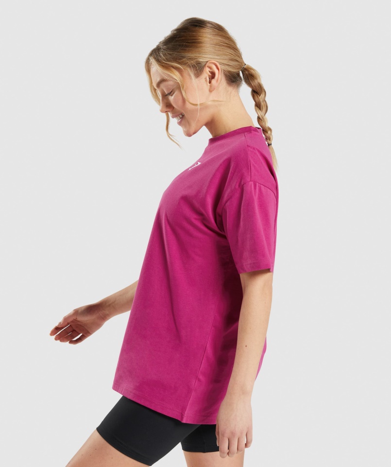 Gymshark Dragon Pink Edzés Túlméretezett Póló