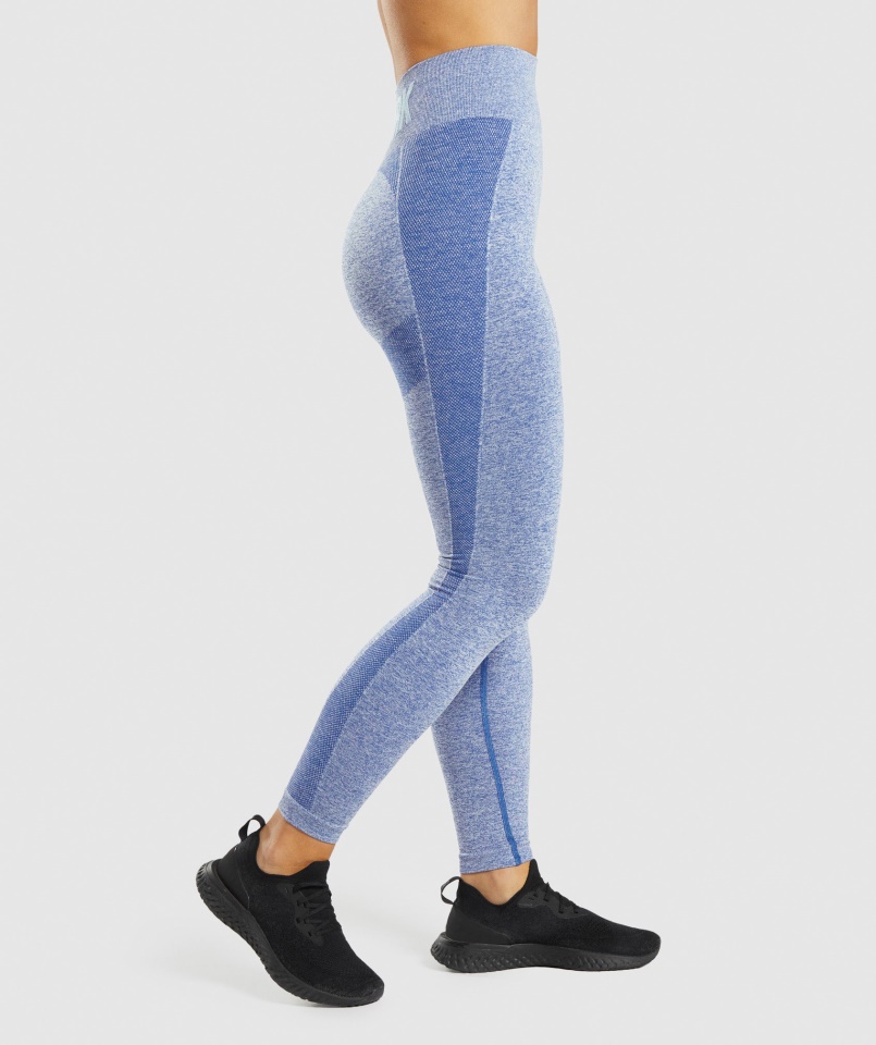Gymshark Earl Blue Marl Flex Magas Derekú Leggings