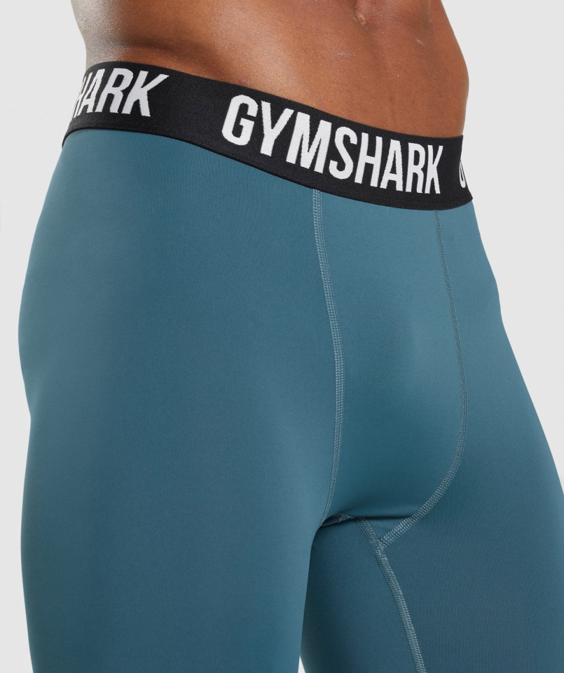 Gymshark Elem Baselayer Leggings Toszkán Kékeszöld