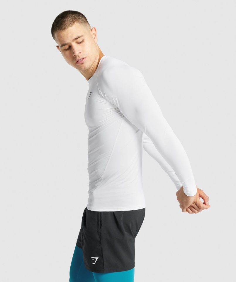 Gymshark Element Baselayer Hosszú Ujjú Póló Fehér