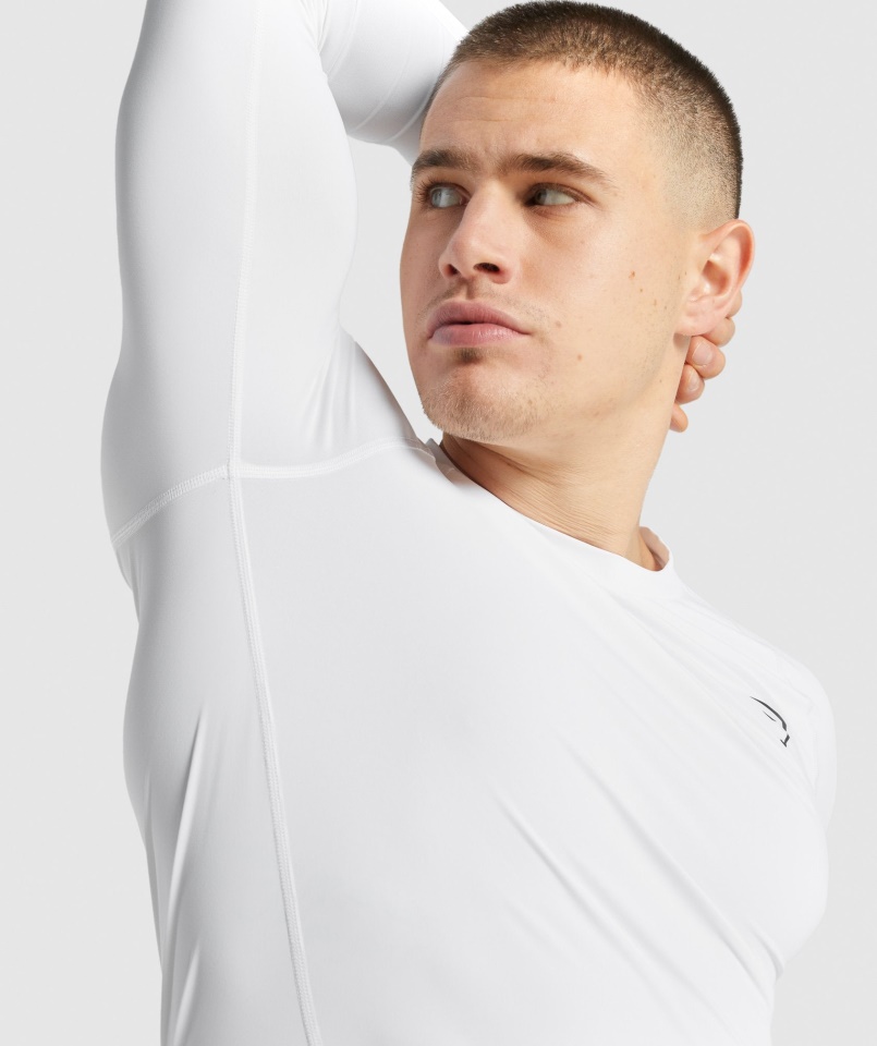 Gymshark Element Baselayer Hosszú Ujjú Póló Fehér