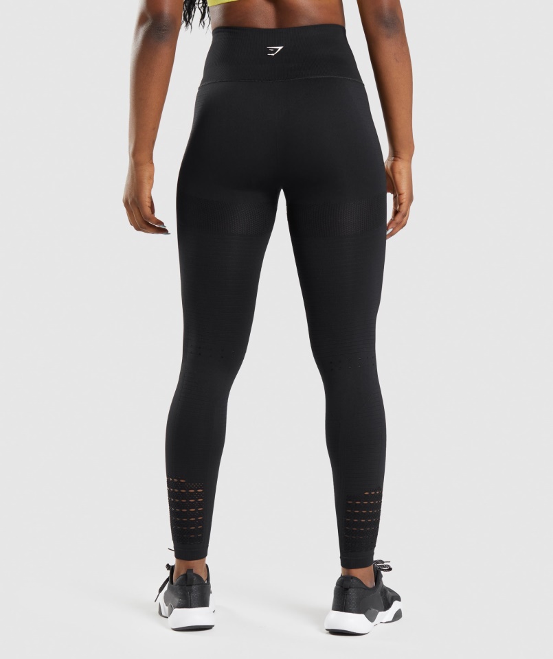 Gymshark Energy Varrat Nélküli Leggings Fekete