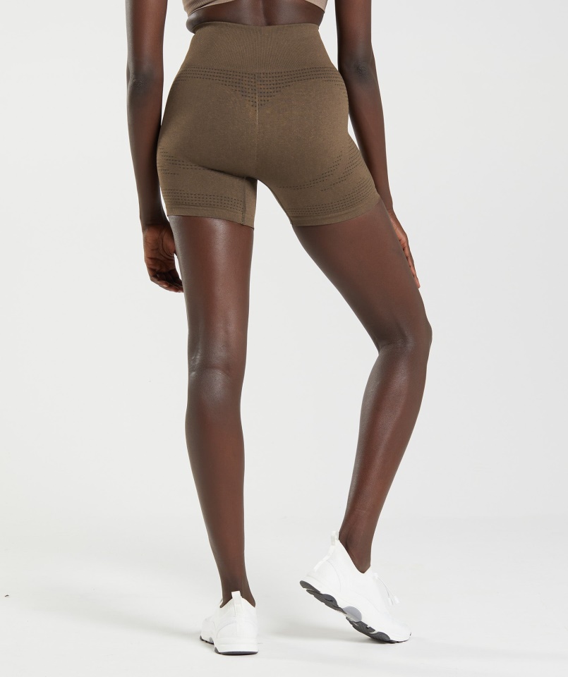 Gymshark Espresso Marl Vital Varrat Nélküli 2.0 Rövidnadrág