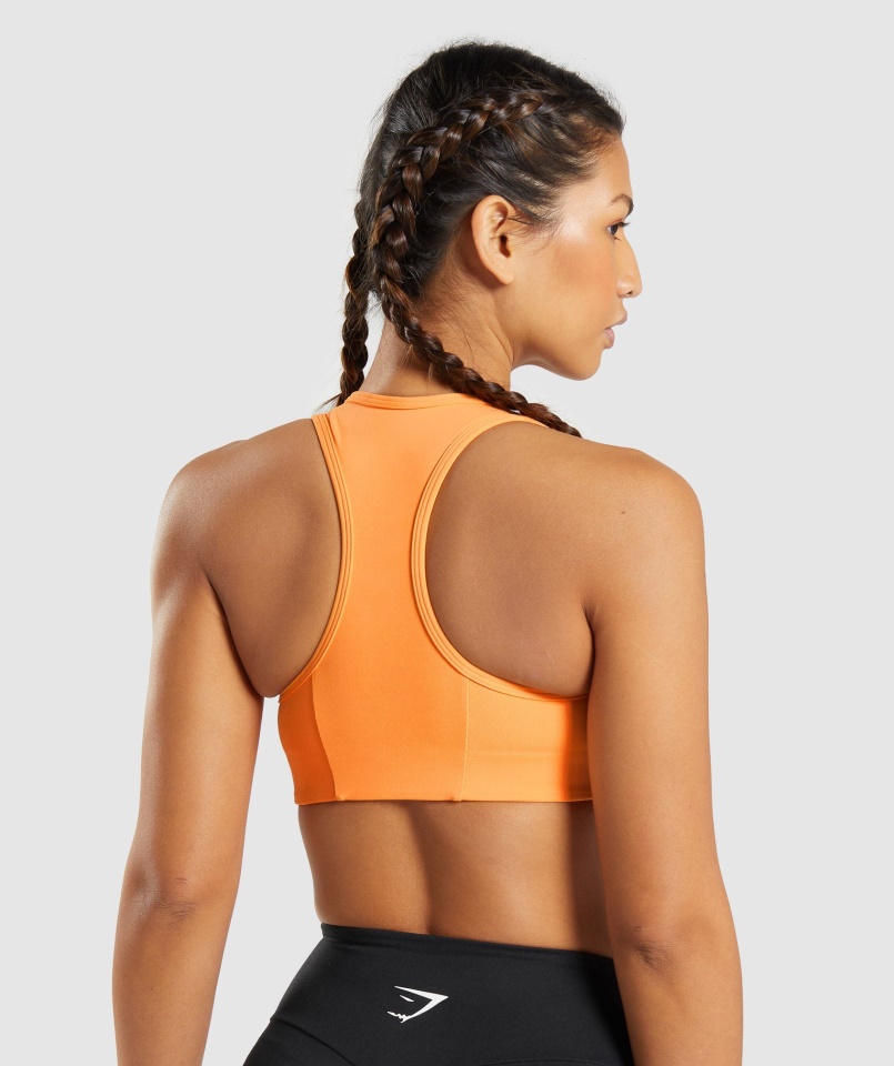 Gymshark Essential Racer Hátsó Sportmelltartó Sárgabarack Narancs