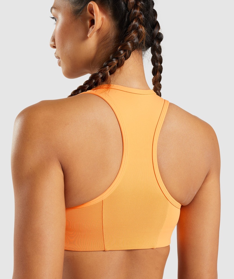 Gymshark Essential Racer Hátsó Sportmelltartó Sárgabarack Narancs