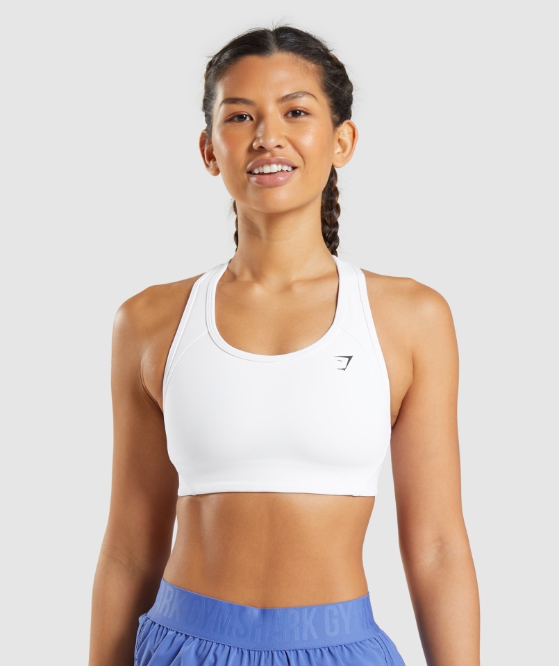 Gymshark Essential Racer Hátsó Sportmelltartó Fehér