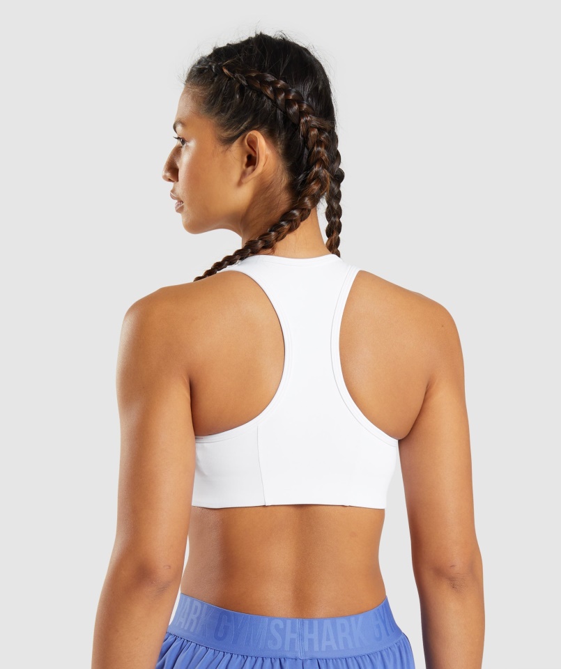 Gymshark Essential Racer Hátsó Sportmelltartó Fehér