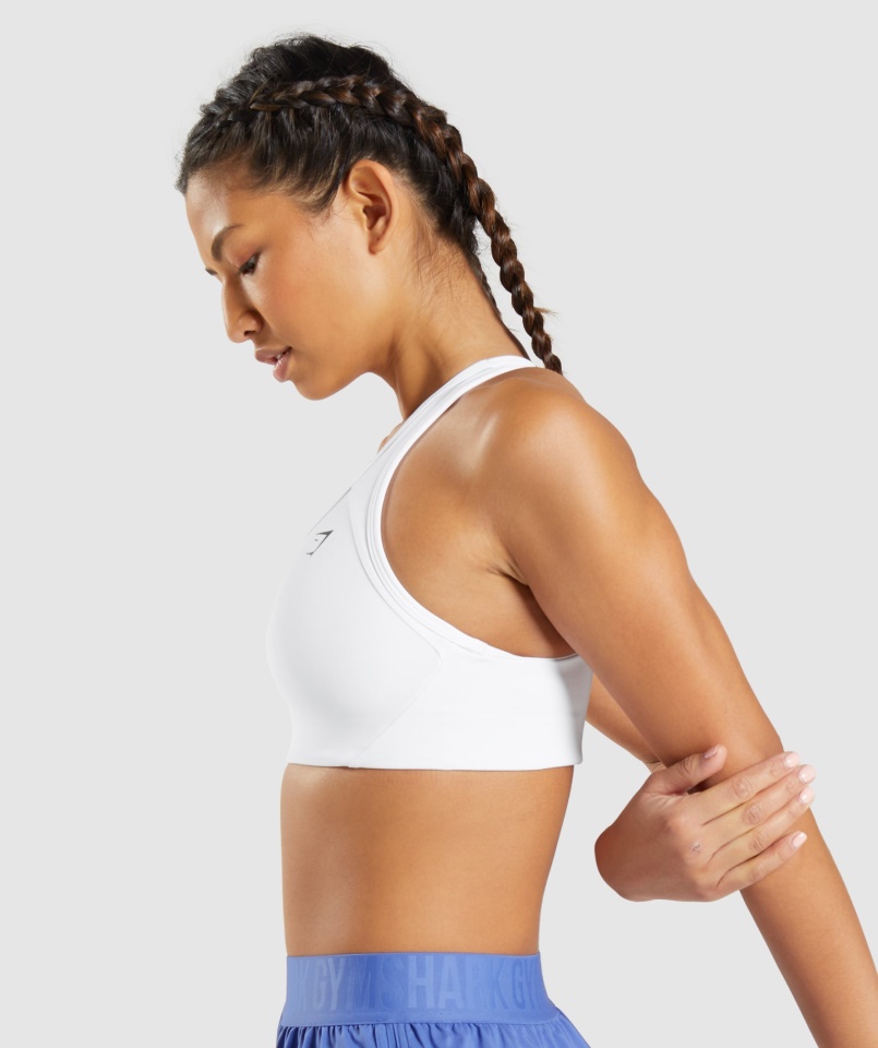 Gymshark Essential Racer Hátsó Sportmelltartó Fehér