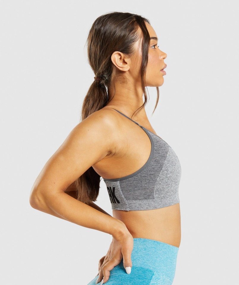 Gymshark Flex Pántos Sportmelltartó Szénszürke Márga