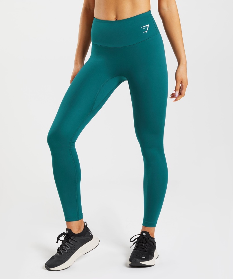 Gymshark Frakció Leggings Téli Kékeszöld