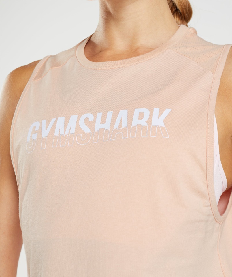 Gymshark Frakció Tank Agyag Rózsaszín