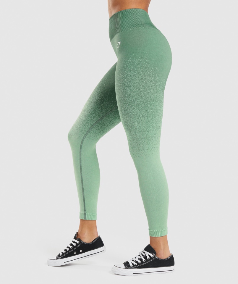 Gymshark Green-light Green Adapt Ombre Varrat Nélküli Leggings