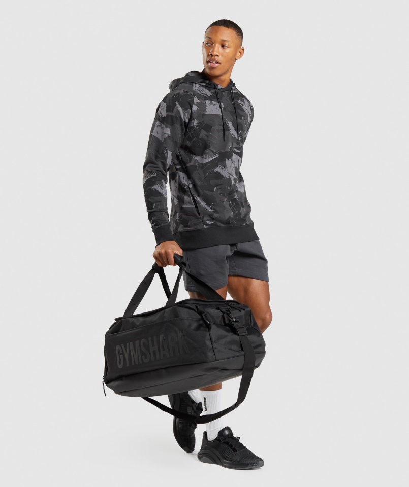 Gymshark Szürke Mintás Merész Kapucnis Pulcsi