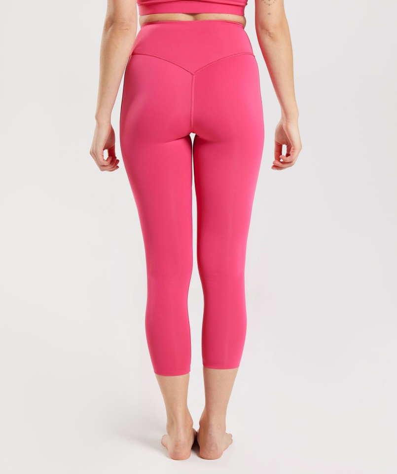 Gymshark Hibiscus Pink Studio 7-8 Leggings