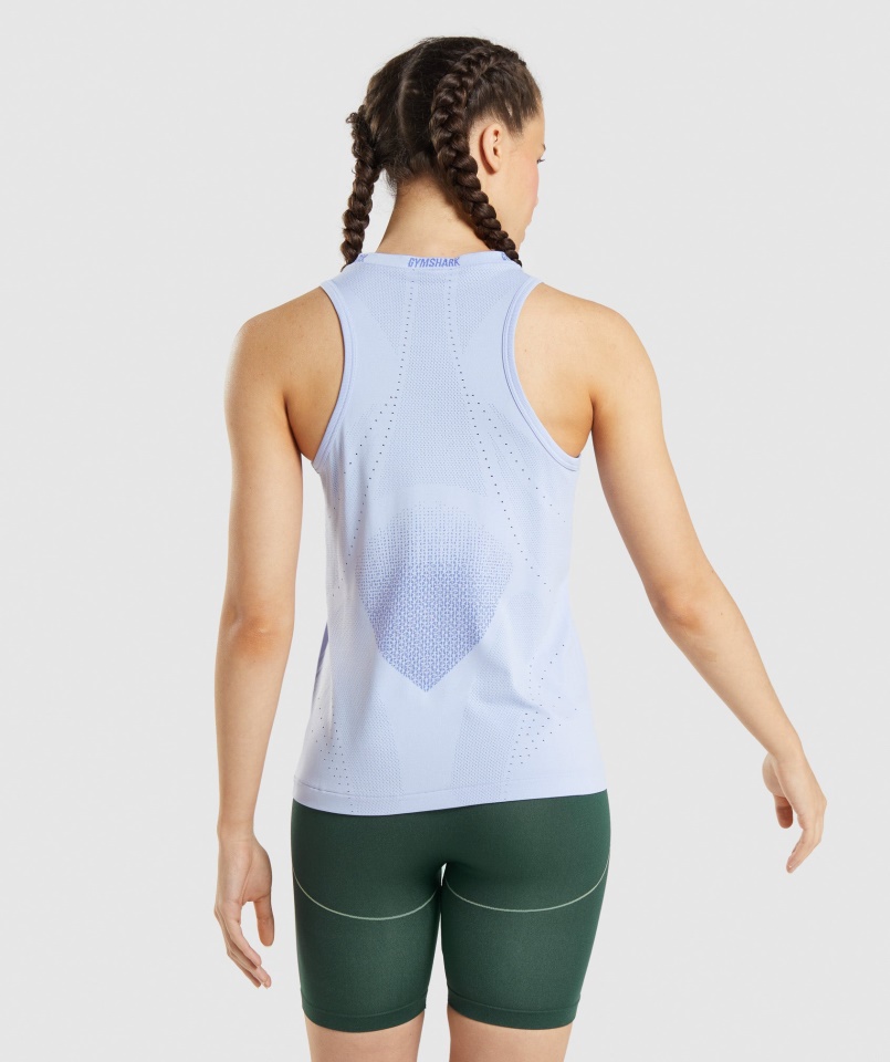 Gymshark Levendula Kék Udvar Kék Csúcsa Seamless Tank