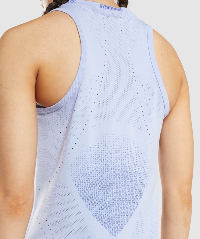 Gymshark Levendula Kék Udvar Kék Csúcsa Seamless Tank