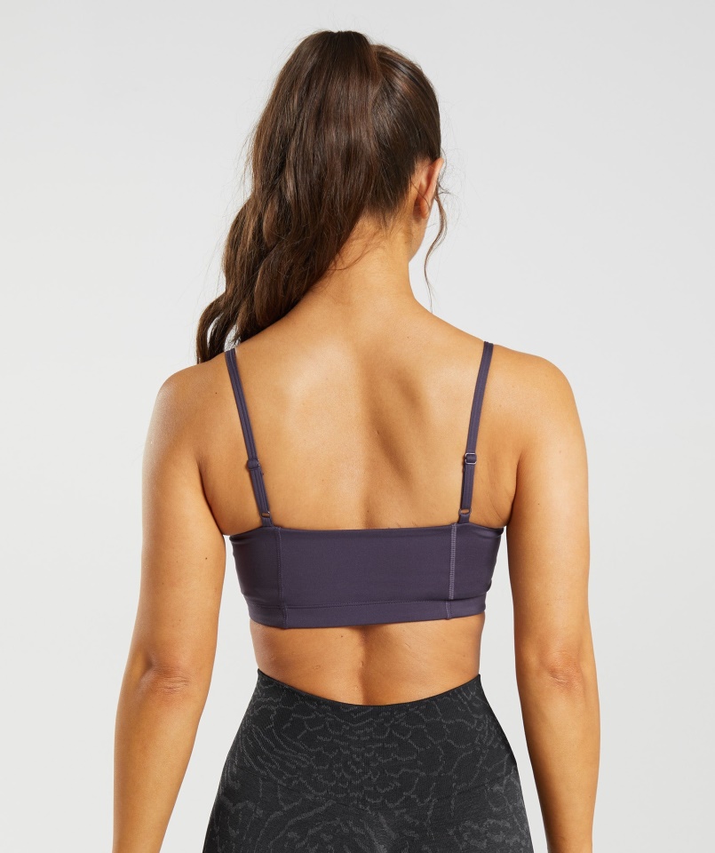 Gymshark Legacy Bandeau Melltartó Gazdag Lila