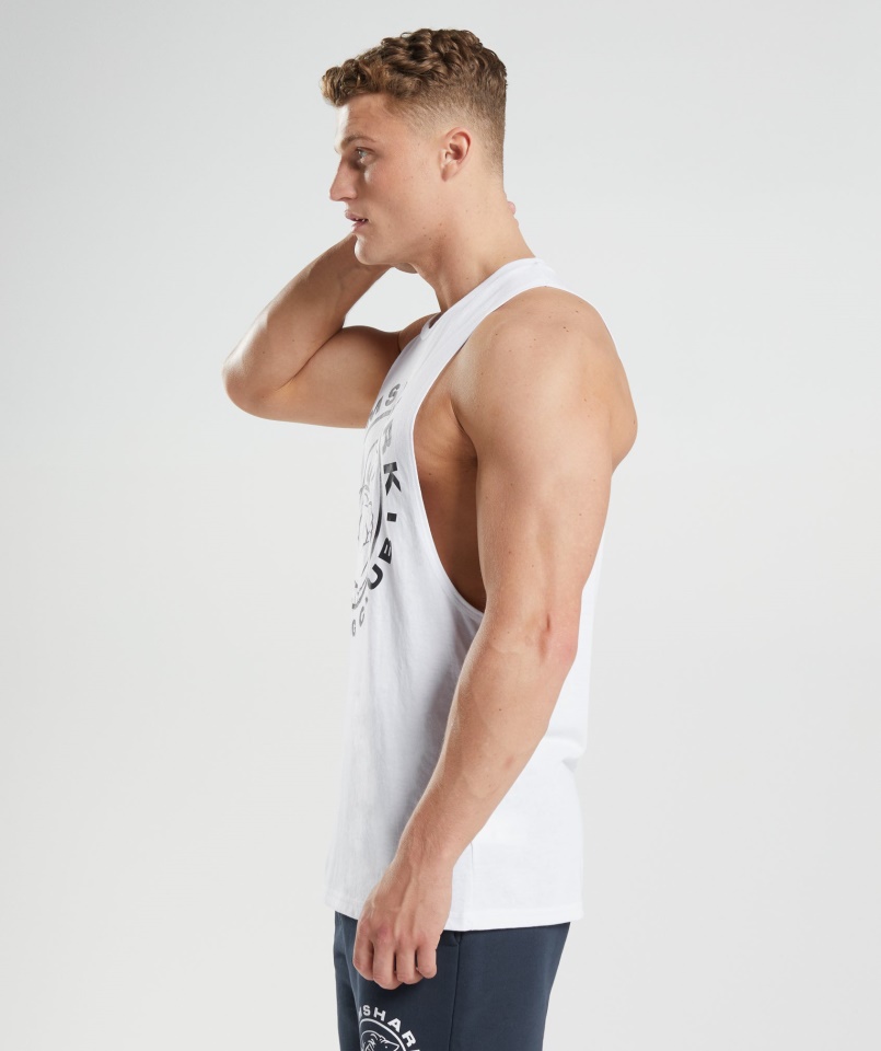 Gymshark Legacy Drop Kar Tank Fehér