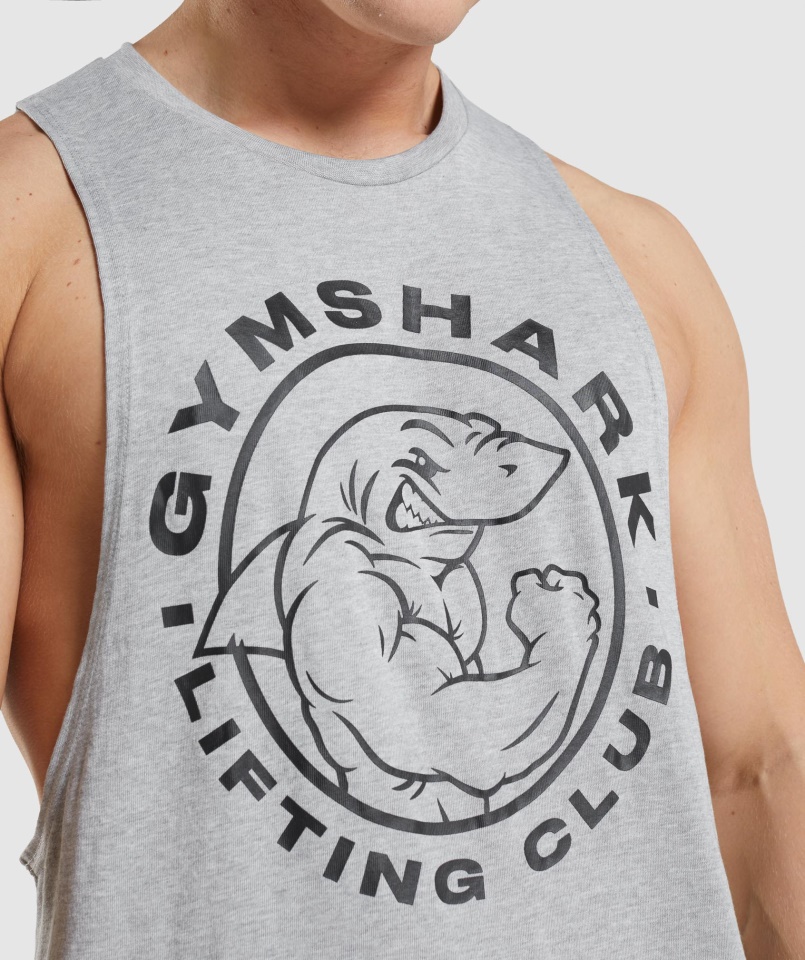 Gymshark Világosszürke Mag Márga Legacy Drop Kar Tank