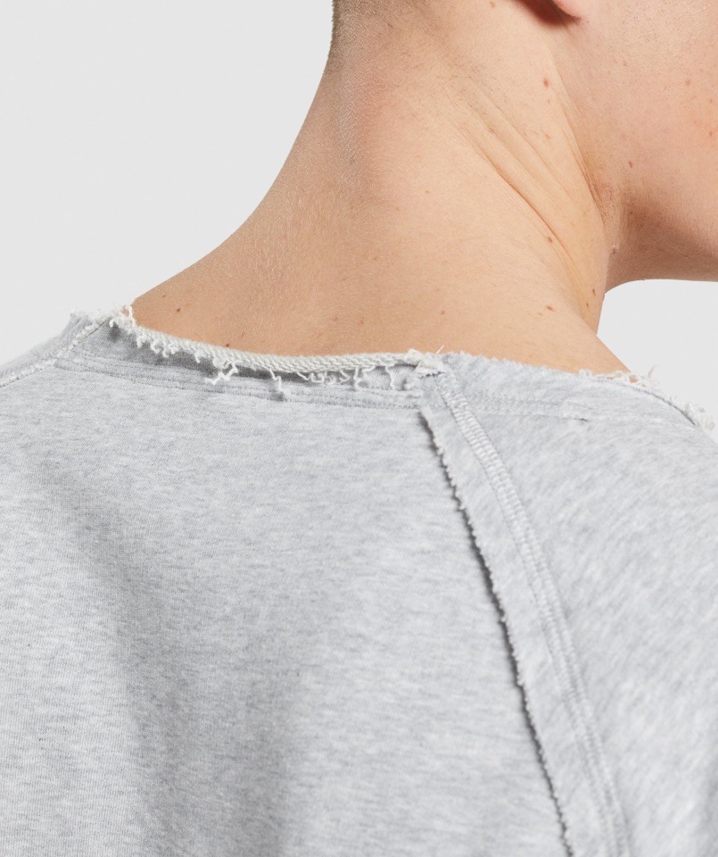 Gymshark Világosszürke Magmárga örökölt Rongyfelső