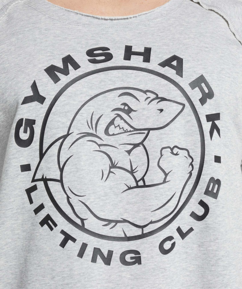 Gymshark Világosszürke Magmárga örökölt Rongyfelső