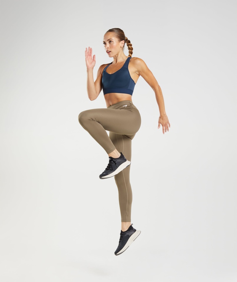 Gymshark Könnyű, Magas Tartású, Sötétkék Sportmelltartó