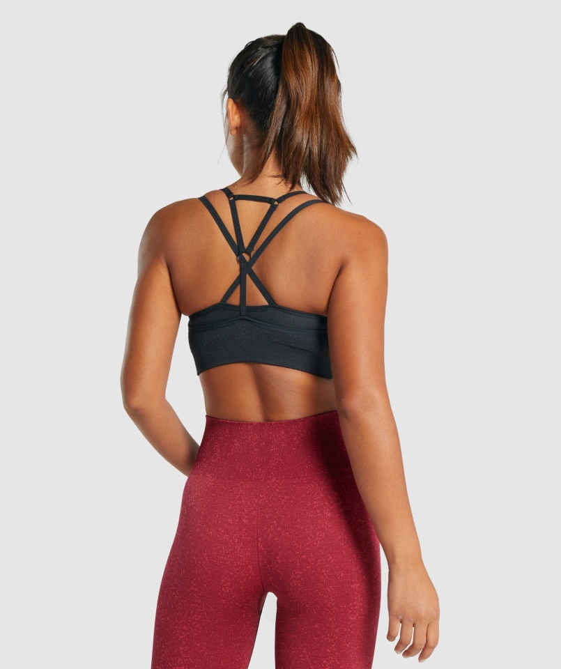 Gymshark Mineral-black Adapt Fleck Varrat Nélküli Sportmelltartó