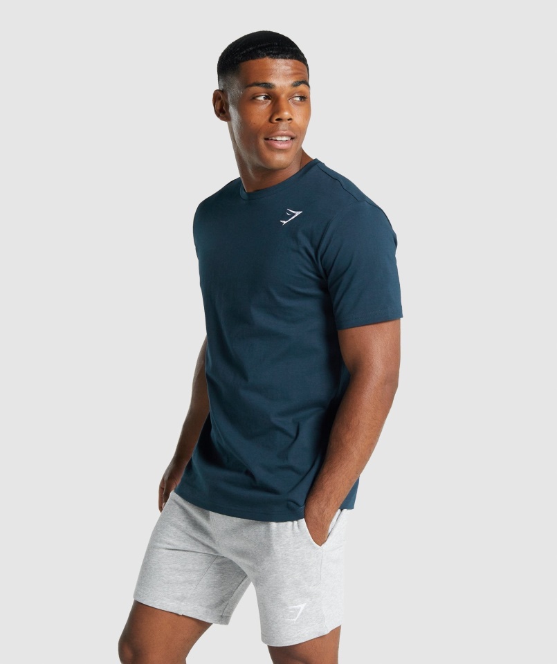 Gymshark Navy Címeres Póló
