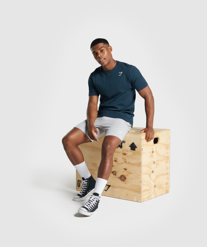 Gymshark Navy Címeres Póló