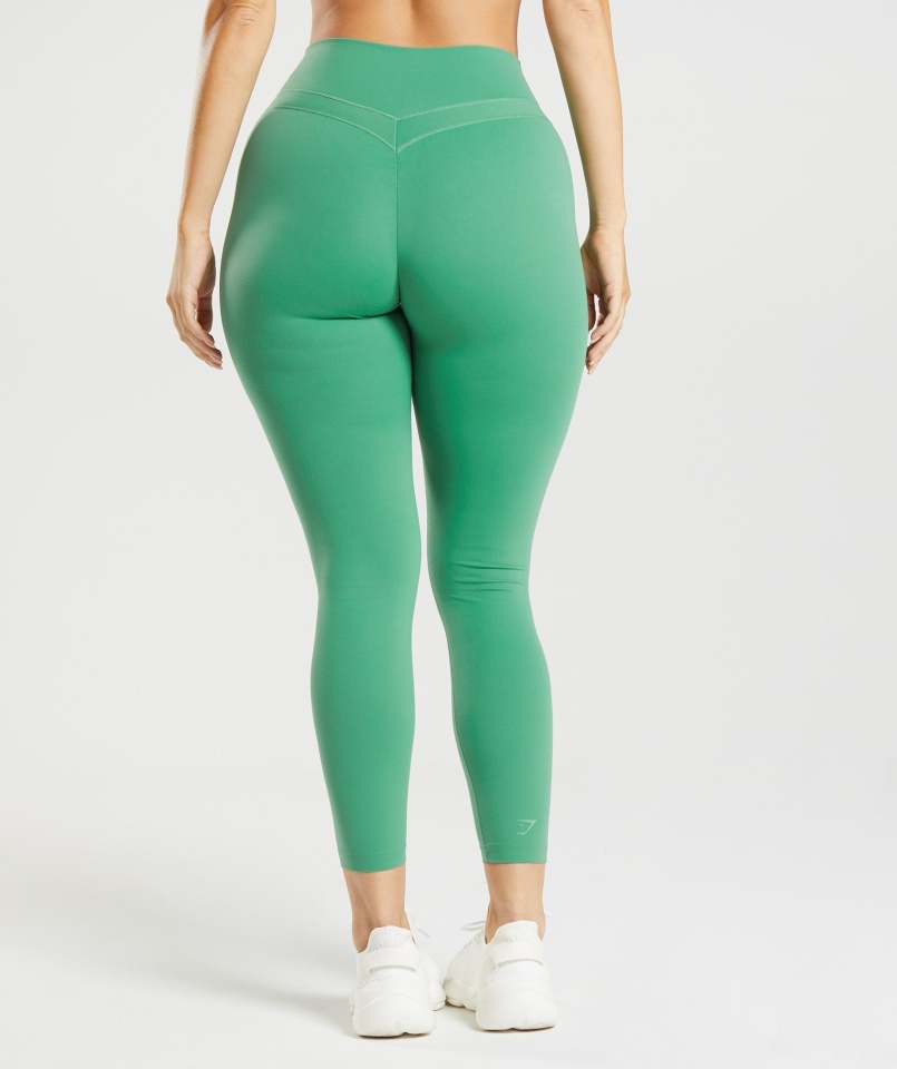 Gymshark Palm Green Whitney Magas Szárú Leggings