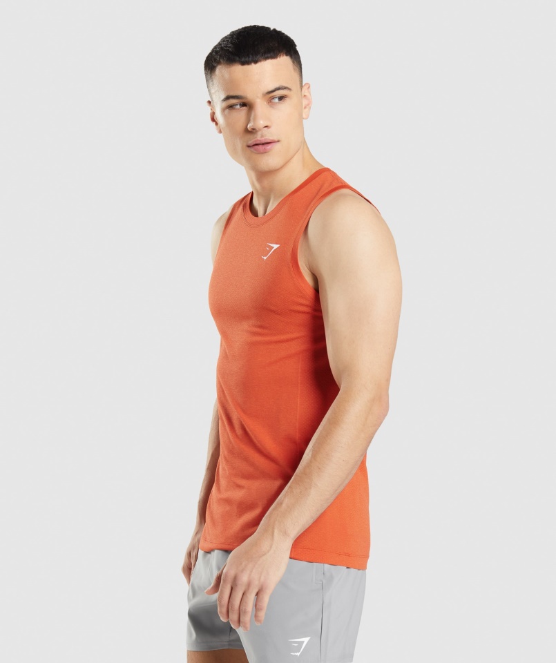 Gymshark Papaya Narancs Márga Vital Varrat Nélküli Könnyű Tank