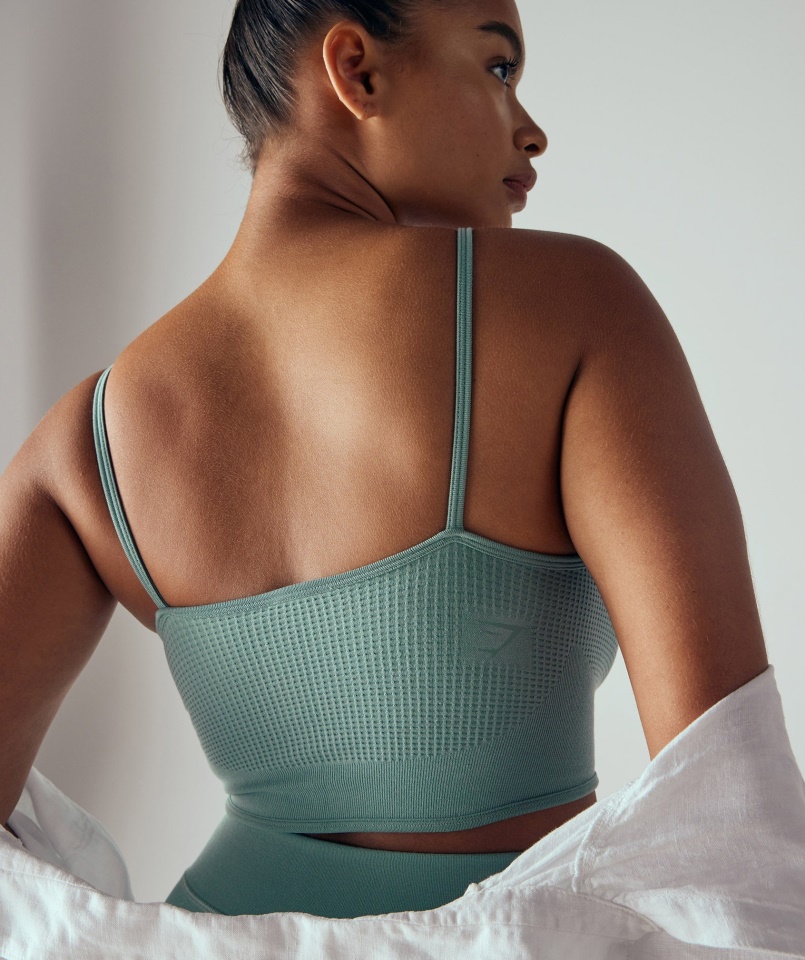 Gymshark Pause Seamless Bralette Maya Blue
