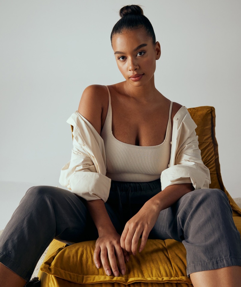 Gymshark Pause Seamless Bralette Pebble Grey