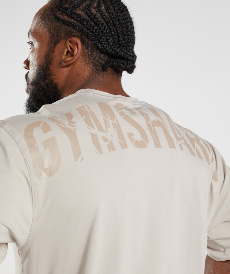 Gymshark Kavicsos Szürke Power Póló