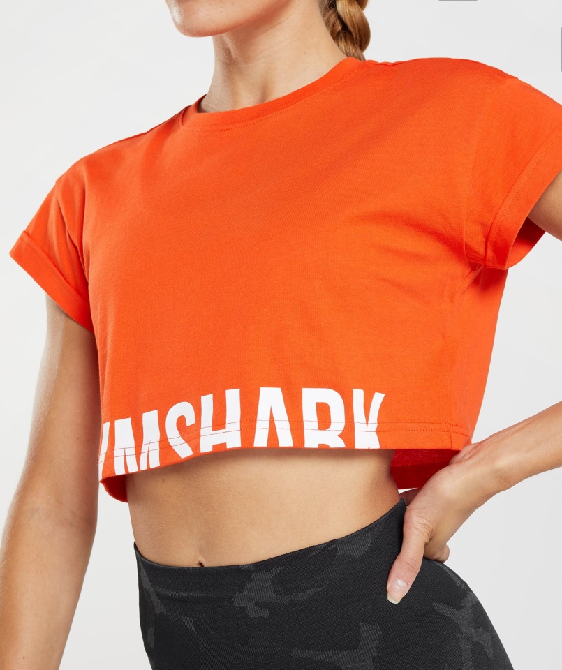 Gymshark Paprika Piros Frakció Crop Top