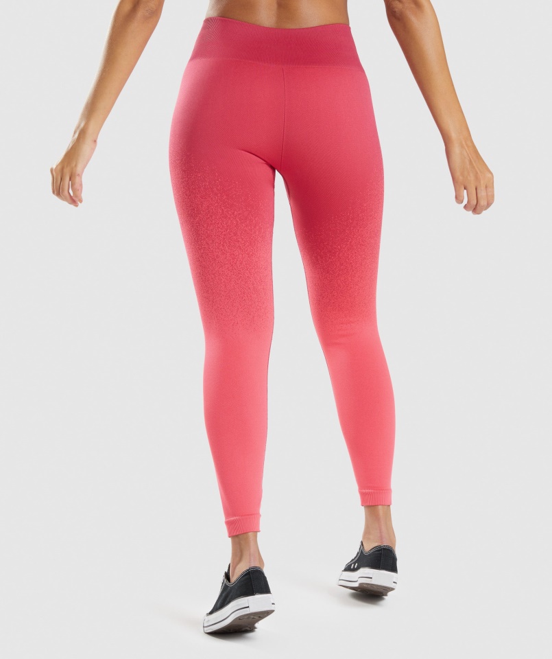Gymshark Pink-red Adapt Ombre Varrat Nélküli Leggings