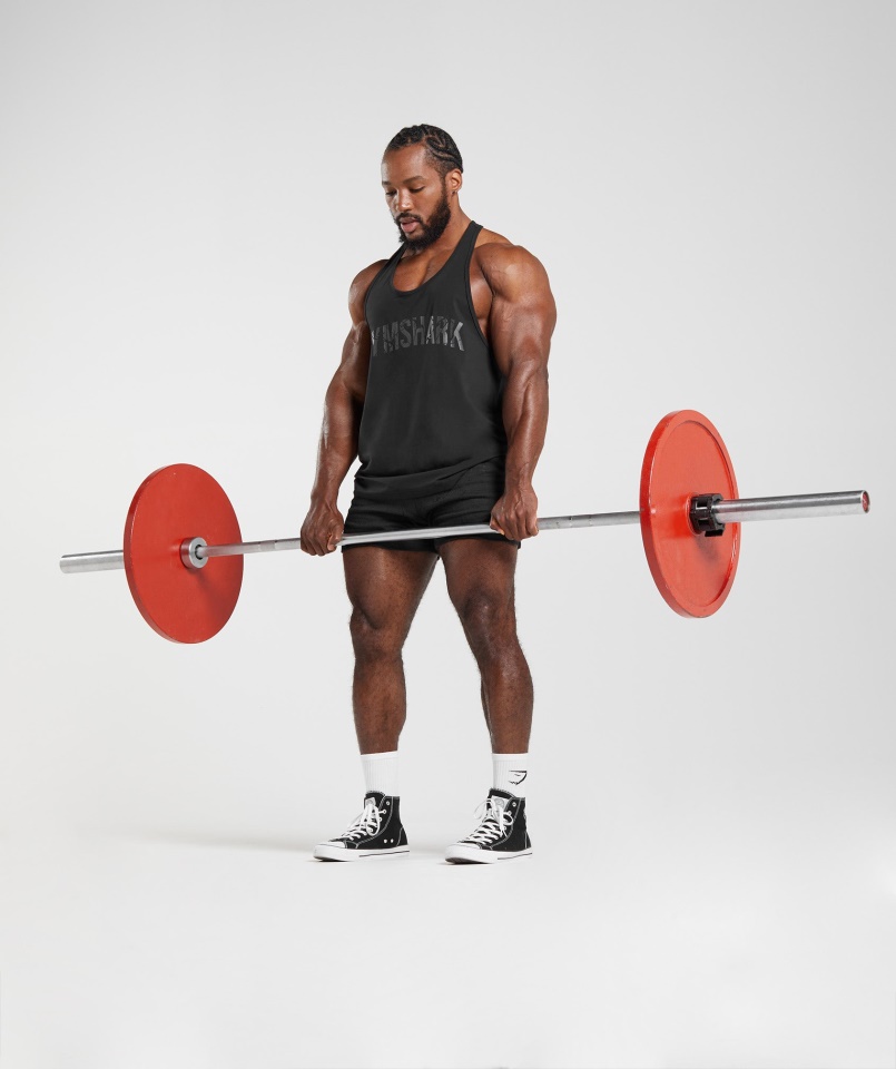 Gymshark Power Stringer Fekete