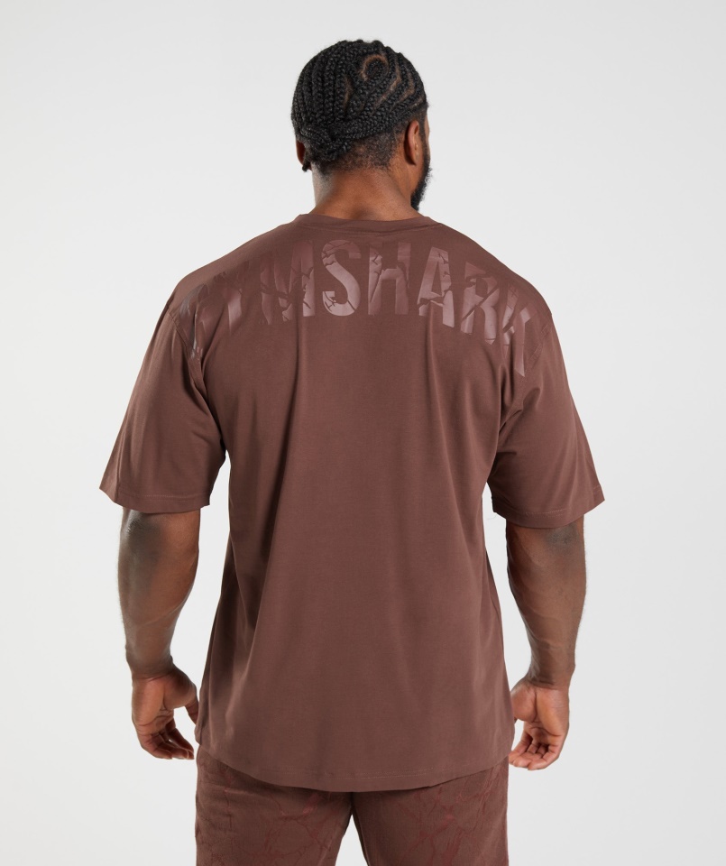 Gymshark Power Póló Cseresznyebarna