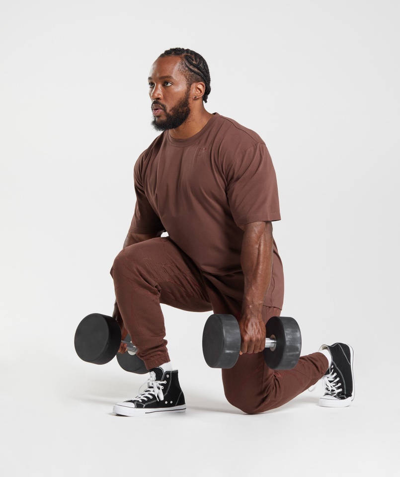 Gymshark Power Póló Cseresznyebarna