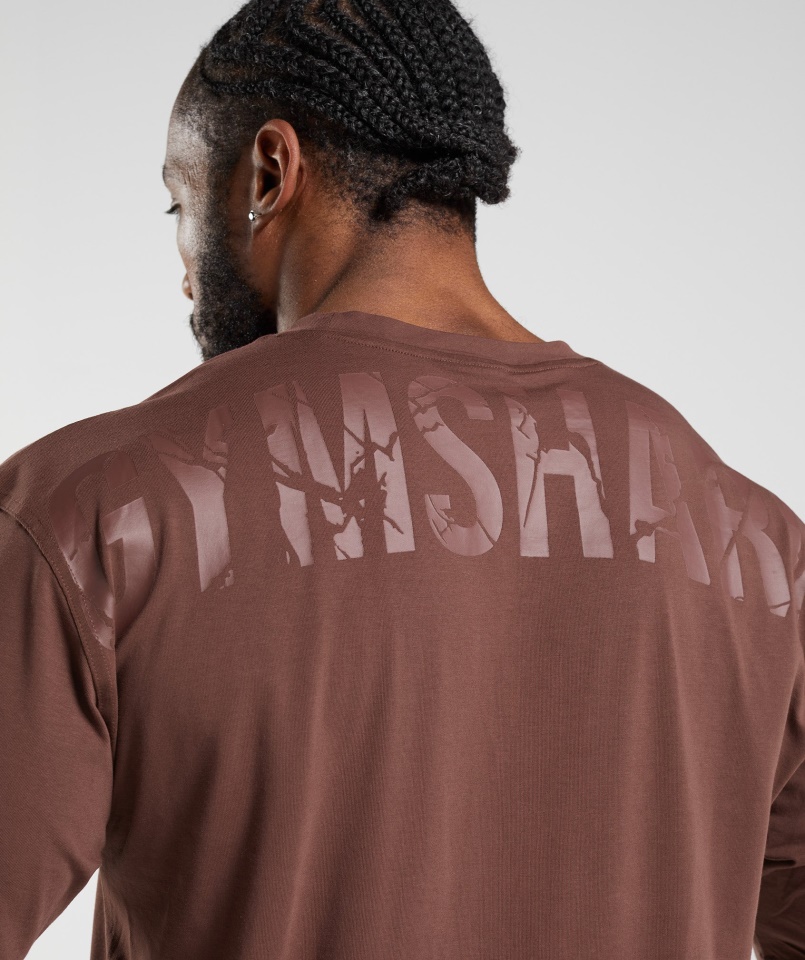 Gymshark Power Póló Cseresznyebarna