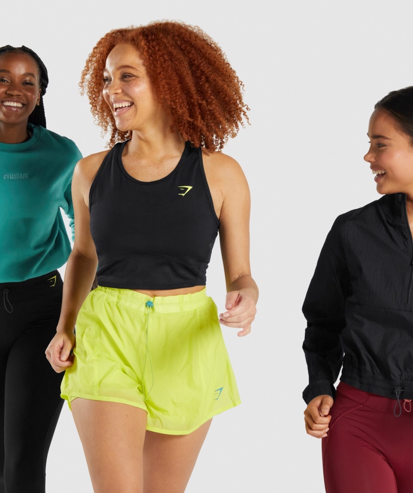 Gymshark Pulse Crop Tank Fekete