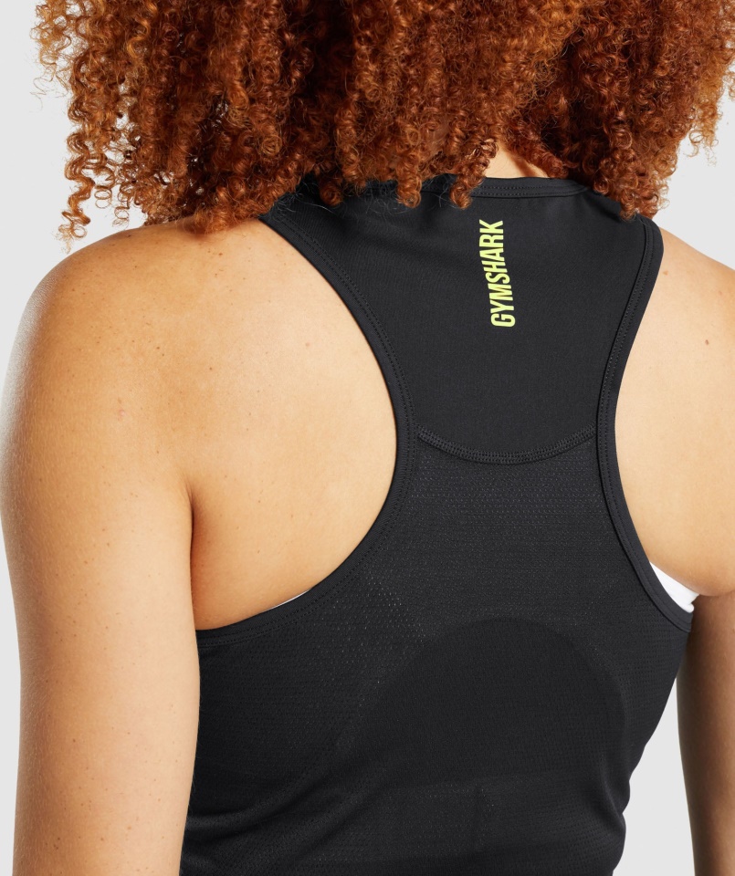 Gymshark Pulse Crop Tank Fekete