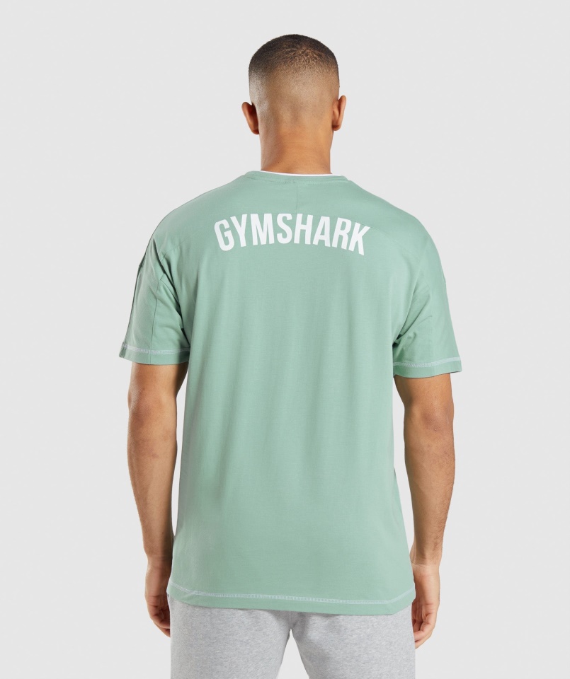 Gymshark Recess Póló Maya Kék-fehér