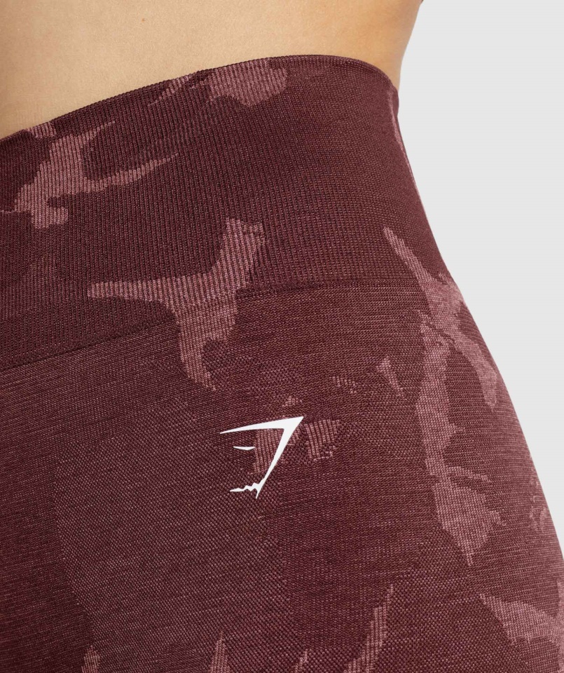 Gymshark Szavanna-cseresznyebarna Adaptált Camo Varrás Nélküli Leggings