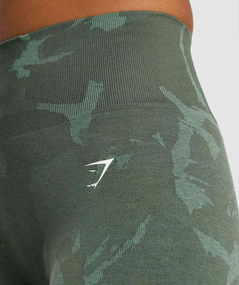 Gymshark Savanna-green Adapt Camo Varrat Nélküli Leggings