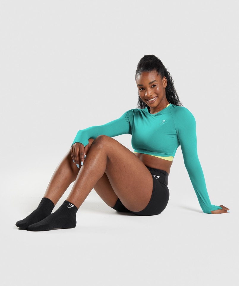 Gymshark Cápafejű Hímzett Negyedzokni 2db Fekete